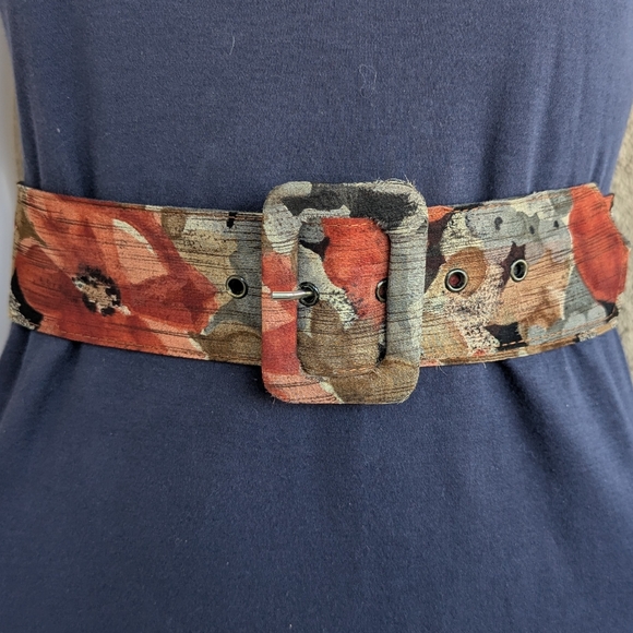 Floral Patterned Women's Belt - Picture 1 of 10